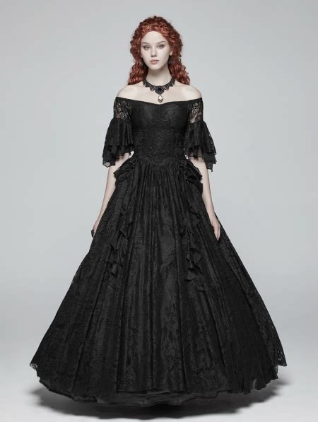 Black Gorgeous Lace Gothic Victorian Dress Gothic Victorian Dresses