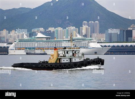 Cruise Ship Voyager Of The Seas Moored In Hong Kong Kai Tak Cruise
