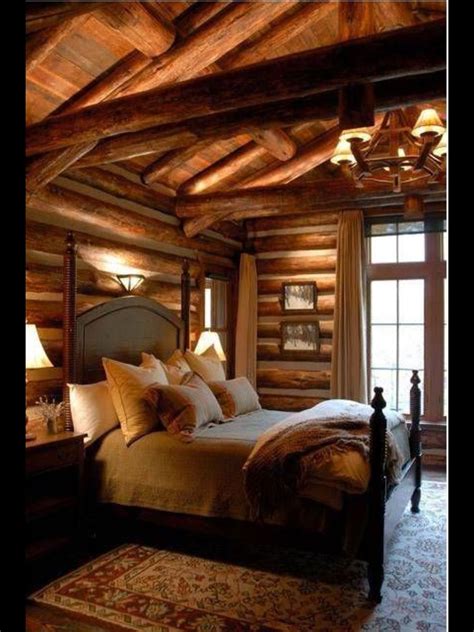 Cozy Rustic Bedroom Love It Log Home Bedroom Cabin Bedroom Log