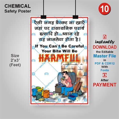 Chemical Handling Safety Poster Digital Print File