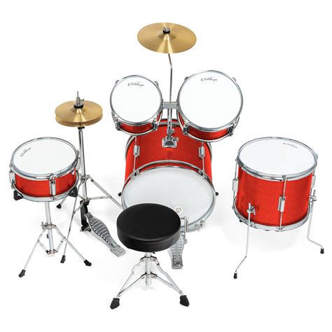 Pedal And Drumsticks Ashthorpe 3 Piece Complete Kids Junior Drum Set
