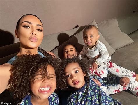 Kim Kardashian Shares Intimate Photos Of Her Four Children With Vogue