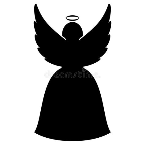Download Christmas angel silhouette stock vector. Illustration of shape - 34182623