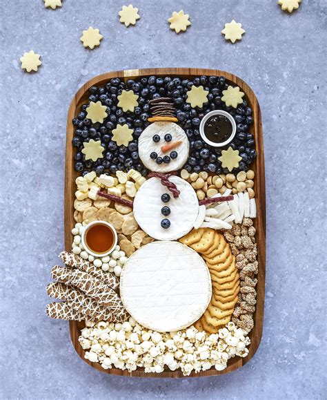 Snowman Snack Board From Christmas Party Food