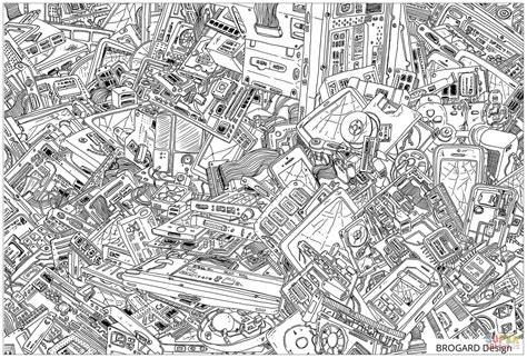 Computers Doodle coloring page | Free Printable Coloring Pages