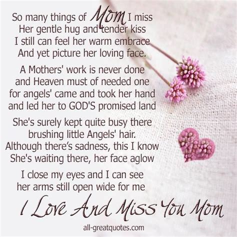 I Miss You Mom Mothers Day Happy Mothers Day Mothers Day Quotes Happy