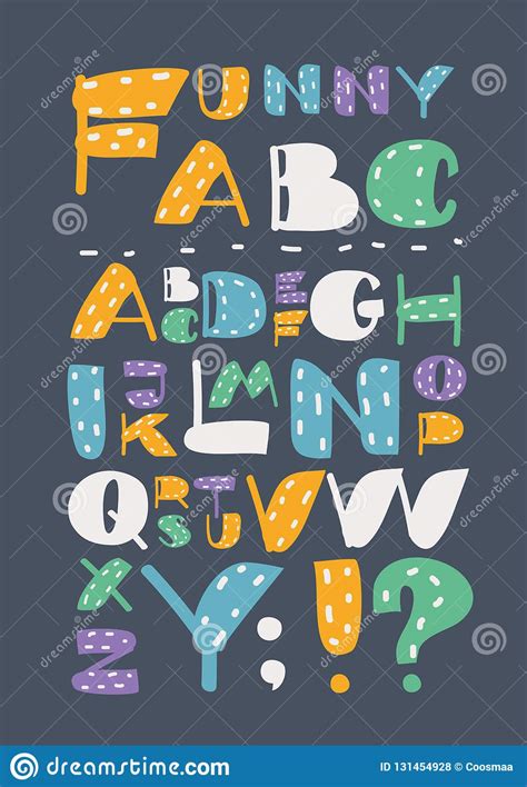Colored English Alphabet With Capital Letters Stock Vector