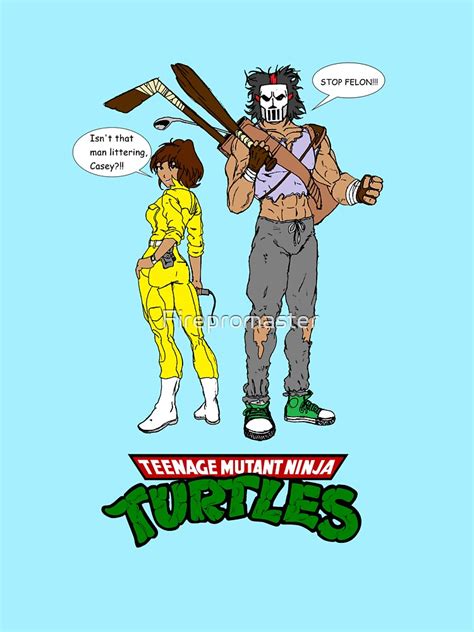 April Oneil Casey Jones Ninja Turtles T Shirt By Firepromaster Redbubble
