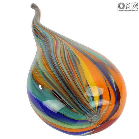 Vases Blown Collection Missoni Drop Vase Multicolor Original Murano