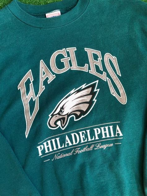 90s Philadelphia Eagles Midnight Green Nfl Crewneck Sweatshirt Size