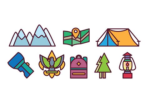 Free Camping Icon Set 127734 Vector Art At Vecteezy