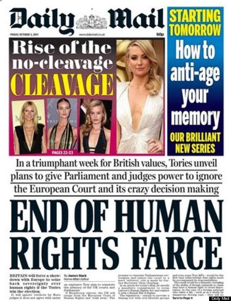 Daily Express And Mail Celebrate The End Of Human Rights A Horrified
