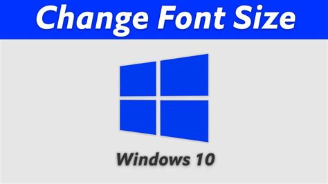 How To Change The Font Size In Windows Without Scaling Youtube