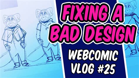 Redoing A Bad Character Design Webcomic Vlog 25 Youtube