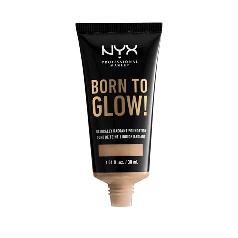 Nyx Professional Makeup Teku I Puder Born To Glow Naturally Radiant Foundation Natural