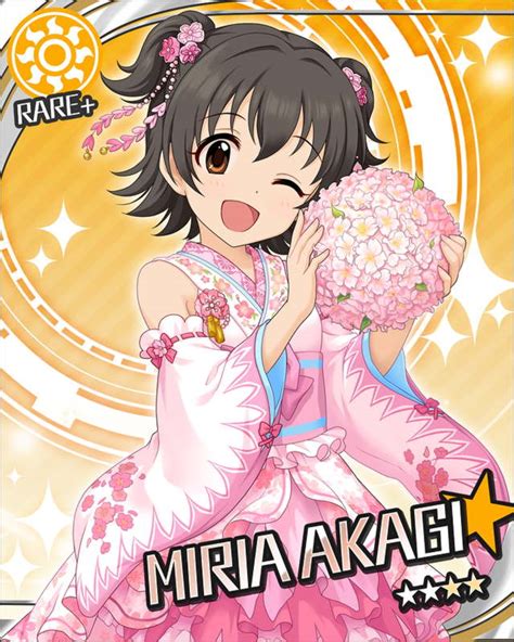 Safebooru Akagi Miria Black Hair Blush Brown Eyes Character Name Dress Idolmaster Idolmaster