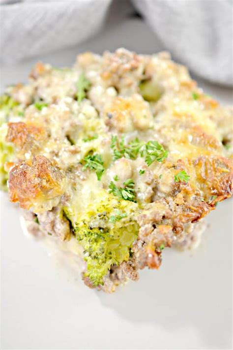 Soak skewers in water if put broccoli in a microwavable pot or casserole dish with lid. Hamburger Sausage and Broccoli Alfredo - Keto A to Z