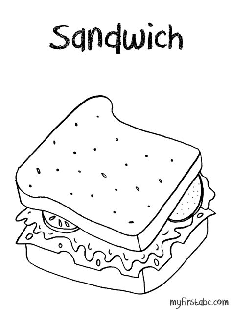 The best free Sandwich coloring page images. Download from 66 free