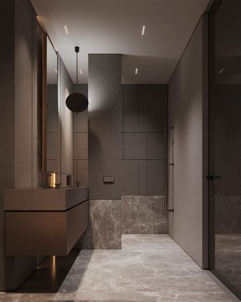 Warm Chocolatey Home Interior With Silky Smooth Style Bathroom Design