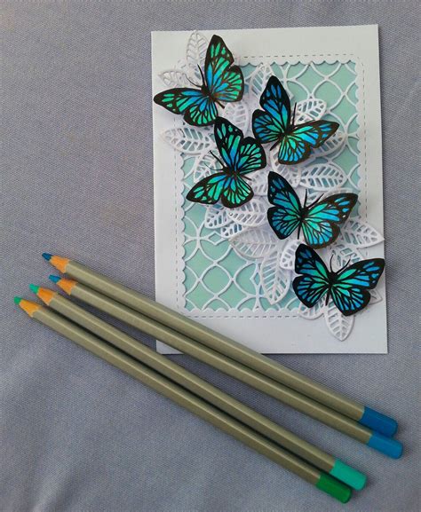 Postal Card Papellones Mariposas Butterflies Tim Holtz Sizzix
