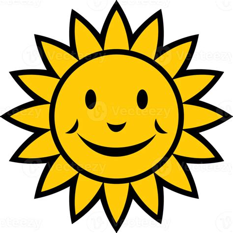 Smiling Or Happy Sun Face 12227757 Png