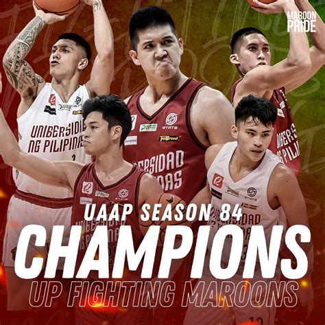 maroon pride on twitter champions the up men s basketball team is your uaapseason84