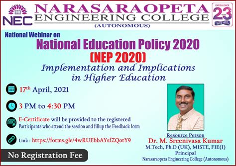 National Education Policy 2020 Nep 2020 Implementation And