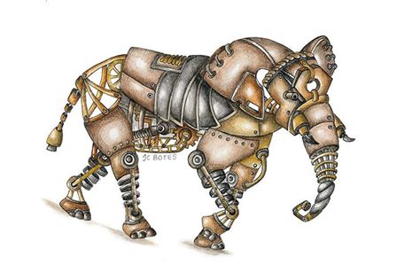 Related Image Fantasy Art Steampunk Elephant