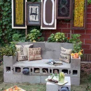 ¡así que otra vez a la obra a pedir material! Sofá-jardinera hecho con bloques de construccion | Bloques de cemento