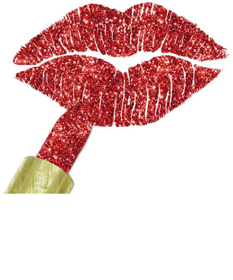 Red Kiss Faux Glitter Lipstick On Pouty Lips Fashion Art T Shirt For