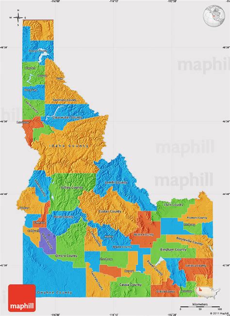 Political Map Of Idaho