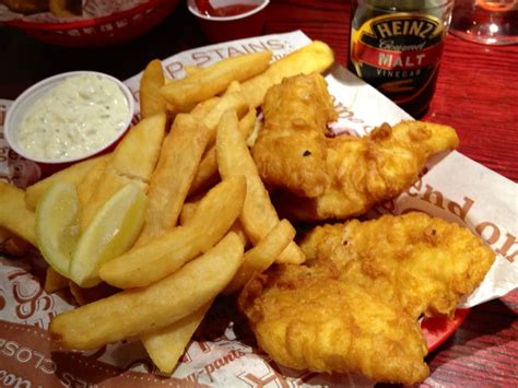 Classic fish and chips are a british institution and a national dish that everyone can't help but love. Fish & Chips $11.99 (Arctic Cod Fish = good. Red Robin ...