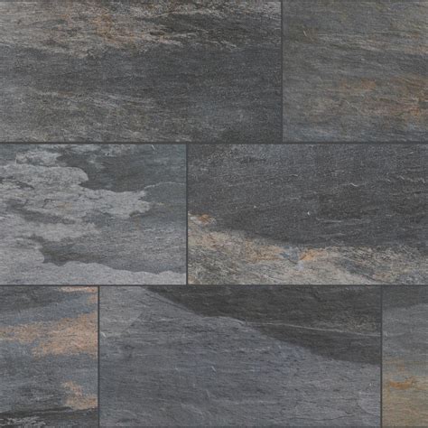 Florida Tile Home Collection Longitude 24 In X 12 In Slate Grey