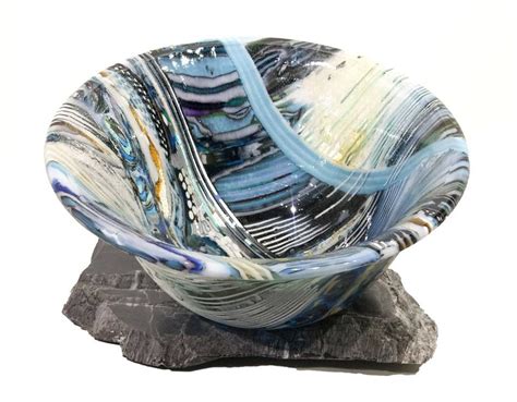 Leslie Rowe Israelson Leslie Glass Glass Bowls Stone Sculpture Rowe Fused Glass Kiln Glass