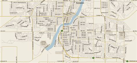 Large detailed tourist map of saskatchewan with cities and towns. Saskatoon Map (South), Saskatchewan - Listings Canada