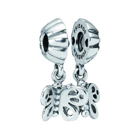Friends are the family you choose charm, s925 ale sterling silver, for pandora and european bracelets, friendship charm, best friend charm. Pandora Best Friend Butterfly Dangly Charm