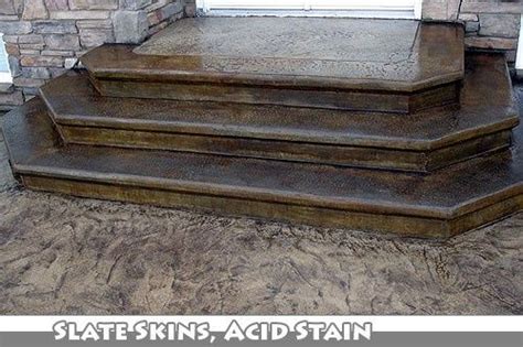 Stamped concrete is a continuous surface. Stamped concrete patio, Concrete front porch, Stamped concrete