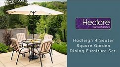 Hadleigh 4 Seater Garden Dining Furniture Set In Beige | By Hectare
