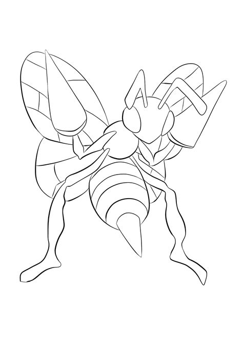 Mega Beedrill Pages Coloring Pages