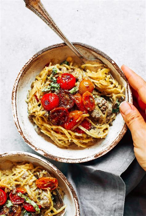 Whole30 Spaghetti Noodles With Beef And Tomatoes Paleo Gluten Free