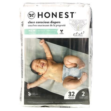 The Honest Company Honest Gentle And Absorbant Size 2 Baby Diapers 32 Ct