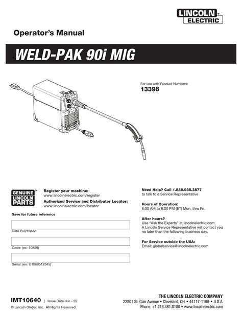 Lincoln Electric Weld Pak 90i Mig Operators Manual Pdf Download