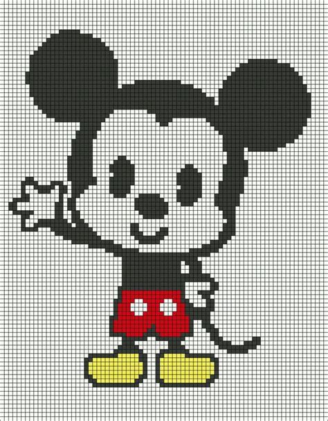 Images pixel art facile disney. Mickey | Dessin pixel facile, Pixel art mickey, Coloriage ...