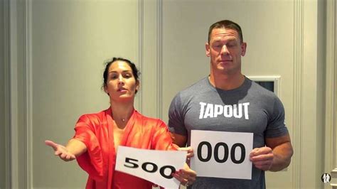 john cena and nikki bella celebrate 500k youtube subscribers with a compromising video will wwe