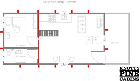 These cabin plans feature a gable roof, board and batton siding and a raised wood floor. 12x24-Floor-Plan.jpg 3,244×1,893 pixels | Tiny home | Pinterest | Tiny houses