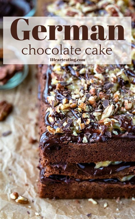 Add the wet ingredients to the dry ingredients and mix for 2 minutes on medium speed. Homemade German Chocolate Cake - I Heart Eating | Recipe ...