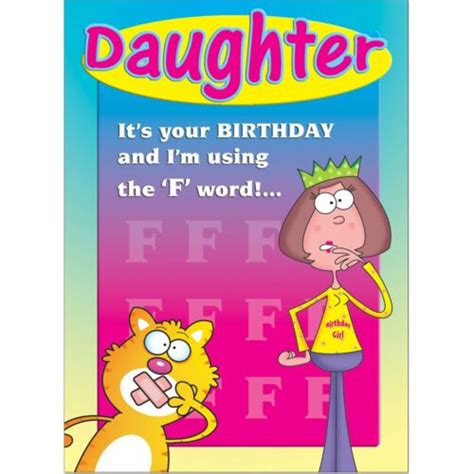 Doodlecards Funny Daughter Birthday Card Medium Size Ebay