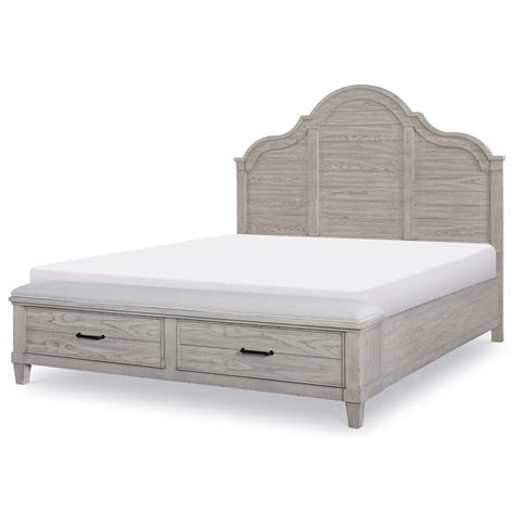 Legacy Classic Belhaven Modern Farmhouse Queen Arched Panel Bed With