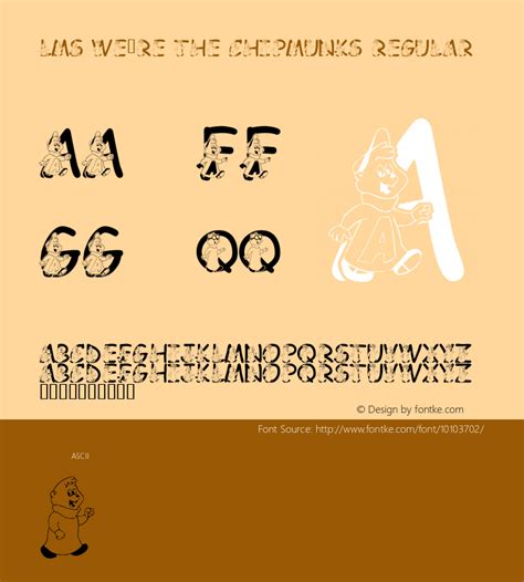 Lms Were The Chipmunks Regular Macromedia Fontographer 41 452002