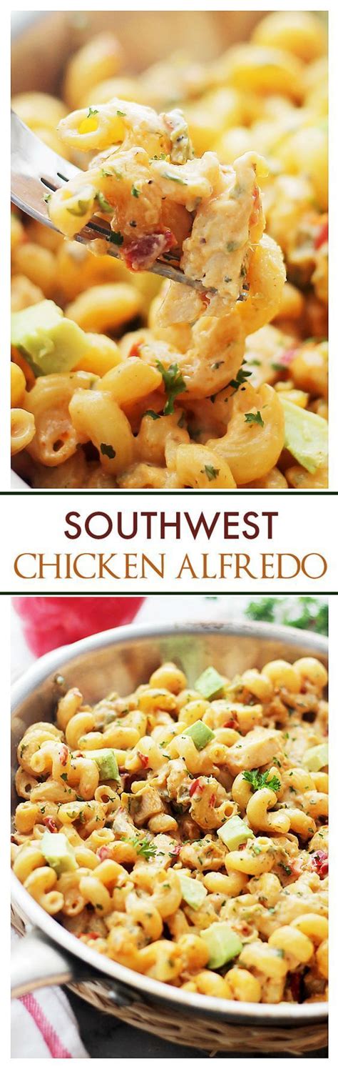 Stir in chiles, jalapeño pepper, and garlic; Southwest Chicken Alfredo - This is so easy and delicious ...